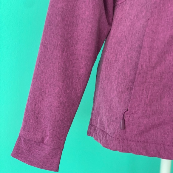 Fleece Velour Pile Lining Hooded Jacket Purple Small Hiking Camping Gorpcore - Picture 7 of 7